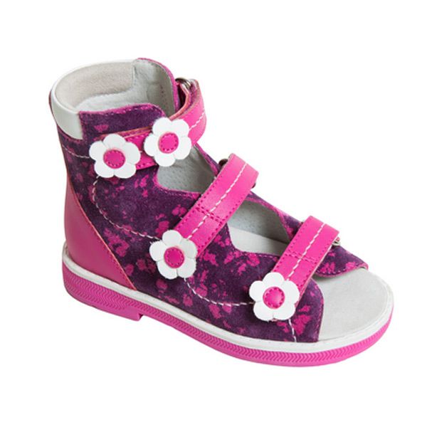 Сандали ортопедические Ортобум для девочек 71497-2 фуксия/темно-розовые