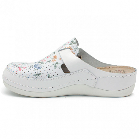 Сабо Fratelli Babb женские D-300 белый/цветочный принт. Изображение 2 из 4